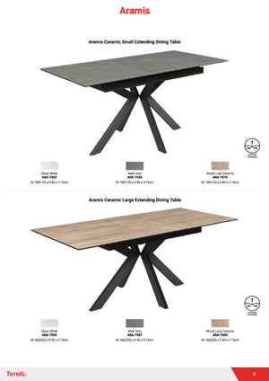 Aramis Ceramic Extending Dining Set